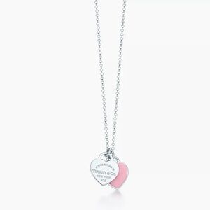 Tiffany & Co- Pink double heart Mini tag